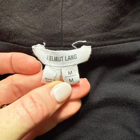 Helmut Lang Asymmetrical Knit Jacket Funnel Neck Asym Zip Black Medium - Picture 9 of 12